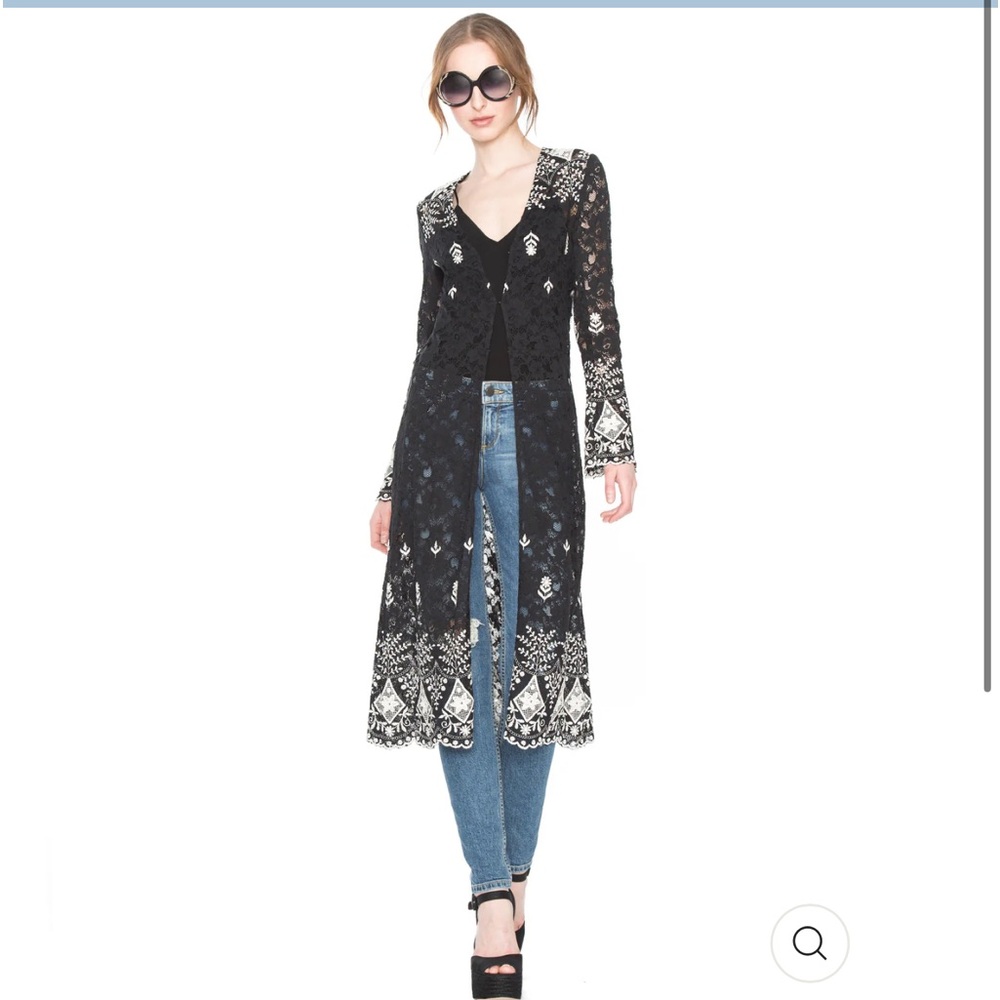 Alice + Olivia Stara V Neck Midi Kaftan